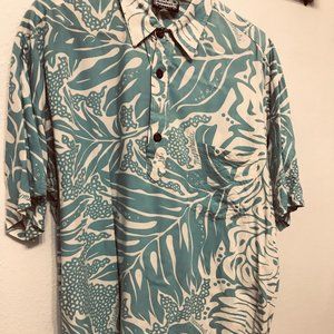 Manuhealii Mens Designer Aloha Shirt L